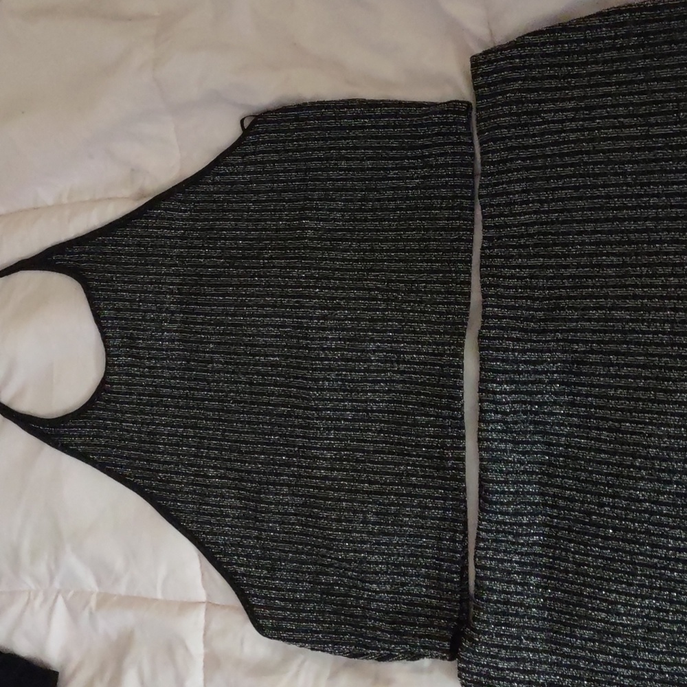 Black Glittery Two Piece